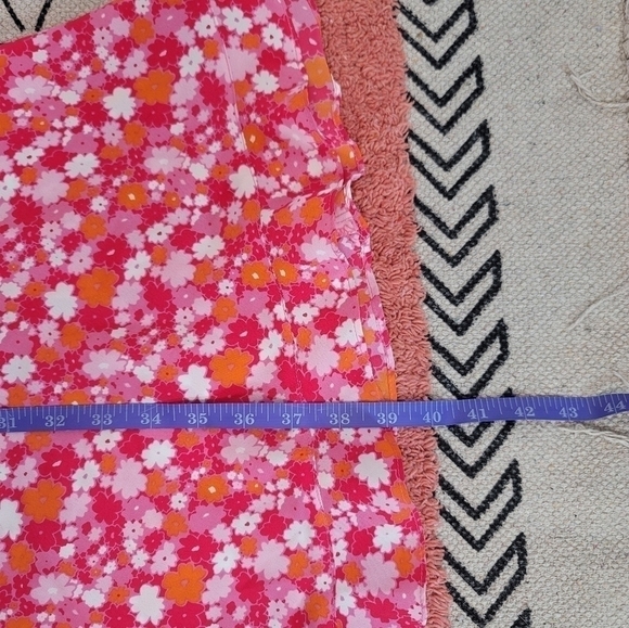 VINTAGE EXPRESS 90'S Y2K FLORAL BABYDOLL MIDI DRESS W RUFFLE HEM, SZ 9/10 - Picture 14 of 14